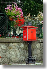 europe, flowers, hungary, mailboxes, tarcal, vertical, photograph