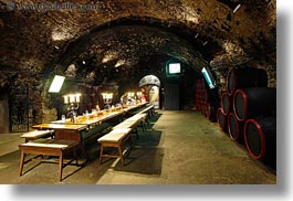 barrels, caves, europe, horizontal, hungary, long exposure, rakoczi wine cellar, tables, tarcal, photograph