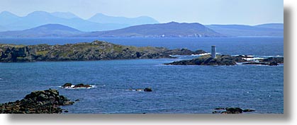 connaught, connemara, europe, horizontal, houses, inishbofin, ireland, irish, lights, mayo county, panoramic, western ireland, photograph