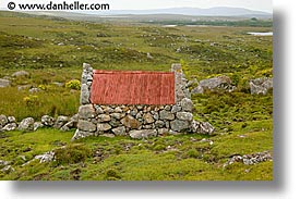 connaught, connemara, europe, horizontal, houses, ireland, irish, landscapes, mayo county, rocks, western ireland, photograph