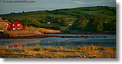 barn, connaught, connemara, europe, horizontal, ireland, irish, mayo, mayo county, panoramic, red, western ireland, photograph