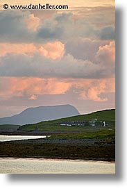 clouds, connaught, connemara, europe, ireland, irish, mayo, mayo county, sunsets, vertical, western ireland, photograph