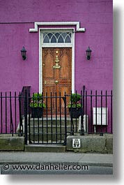 capital, cities, doors, doors & windows, dublin, eastern ireland, europe, ireland, irish, leinster, purple, vertical, walls, photograph
