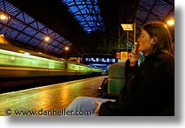 dublin, eastern ireland, europe, horizontal, ireland, irish, leinster, slow exposure, smoke, trains, photograph