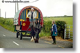 caravan, carrick on suir, cork county, europe, horizontal, horses, ireland, irish, munster, photograph