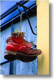 boots, cork, cork county, europe, ireland, irish, munster, red, vertical, photograph