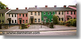 athlone, county shannon, dublin, europe, horizontal, houses, ireland, irish, panoramic, rows, shannon, shannon river, photograph