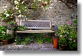 benches, county shannon, dublin, europe, flowery, horizontal, ireland, irish, lough derg, shannon, shannon river, photograph