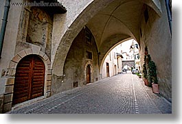 alleys arches, arches, bolzano, dolomites, europe, horizontal, italy, photograph