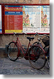 bicycles, bolzano, dolomites, europe, italy, vertical, photograph