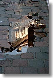 bolzano, bricks, dolomites, europe, italy, puddle, reflections, streets, vertical, photograph