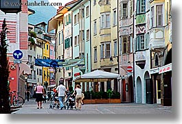 bolzano, dolomites, europe, horizontal, italy, pedestrians, streets, photograph