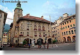 bolzano, buildings, dolomites, europe, horizontal, italy, municipal, piazza, streets, photograph