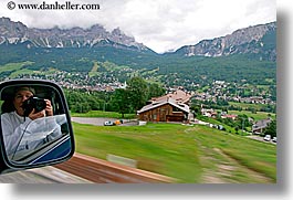 alto adige, cortina group, dolomites, europe, horizontal, italy, mirrors, rear, towns, views, photograph