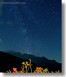 alto adige, dolomites, europe, italy, long exposure, nite, star trails, stars, vertical, photograph