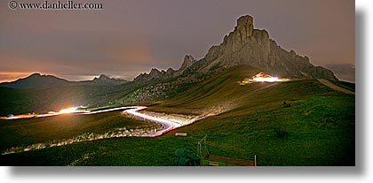 alto adige, dolomites, europe, giau, gusela mountain, horizontal, italy, long exposure, nite, panoramic, pass, passo giau, photograph