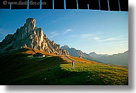 alto adige, dolomites, europe, gusela, gusela mountain, horizontal, italy, mountains, passo giau, people, photograph