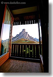 alto adige, dolomites, europe, gusela, gusela mountain, italy, mountains, passo giau, slow exposure, vertical, windows, photograph