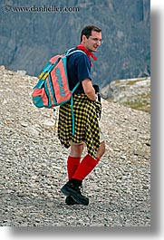 alto adige, colorful, dolomites, europe, hikers, italy, men, people, vertical, photograph