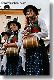 alto adige, barrels, dolomites, europe, girls, italy, people, vertical, womens, photograph