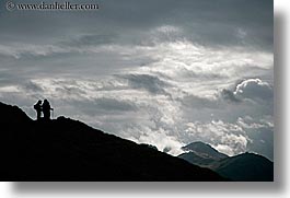 alpe, alto adige, dolomites, europe, horizontal, italy, silhouettes, suisi, photograph