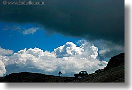 alto adige, cars, dolomites, europe, horizontal, italy, men, silhouettes, photograph