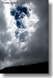 alto adige, clouds, dolomites, europe, hikers, italy, mountains, silhouettes, vertical, photograph