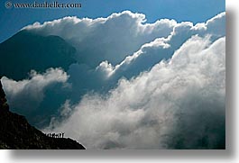 alto adige, clouds, dolomites, europe, hikers, horizontal, italy, mountains, silhouettes, photograph