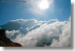 alto adige, clouds, dolomites, europe, hikers, horizontal, italy, mountains, silhouettes, photograph