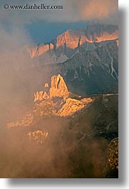 alto adige, dolomites, europe, italy, sunsets, vertical, photograph