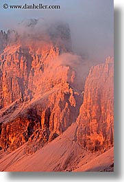 alto adige, dolomites, europe, italy, sunsets, vertical, photograph