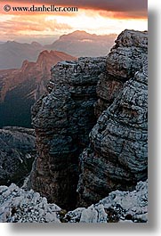 alto adige, dolomites, europe, italy, sunsets, vertical, photograph