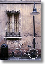 bicycles, europe, italy, po river valley, valley, vertical, photograph