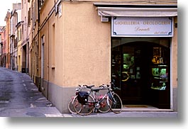 bicycles, europe, horizontal, italy, po river valley, valley, photograph