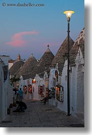 alberobello, buildings, europe, italy, puglia, stores, streets, structures, towns, trullis, vertical, photograph