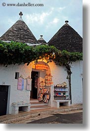 alberobello, buildings, europe, italy, puglia, stores, structures, towns, trullis, vertical, photograph