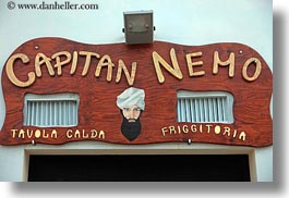 captain, europe, gallipoli, horizontal, italy, nemo, puglia, signs, photograph