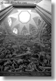 black and white, bones, churches, europe, italy, otranto, puglia, vertical, windows, photograph
