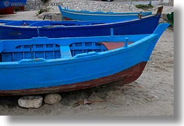 blues, boats, europe, horizontal, italy, materials, old, otranto, puglia, santo emilian, wooden, woods, photograph