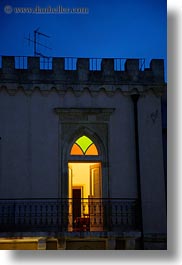 arches, doors, dusk, europe, gothic, italy, otranto, puglia, towns, vertical, photograph