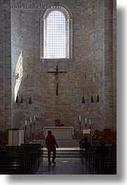 buildings, churches, europe, italy, men, puglia, trani, vertical, photograph