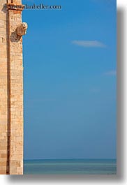 buildings, churches, europe, italy, ornaments, puglia, sky, trani, vertical, walls, photograph