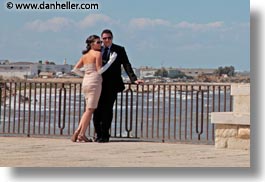 couples, europe, horizontal, italy, people, puglia, seaside, trani, walls, wedding, photograph