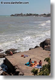 europe, italy, people, puglia, sunbathing, trani, vertical, womens, photograph