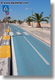 bicycles, blues, europe, italy, paths, puglia, streets, trani, vertical, photograph