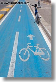 bicycles, blues, europe, italy, paths, puglia, streets, trani, vertical, photograph