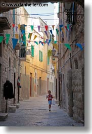 boys, europe, italy, narrow, puglia, streets, trani, vertical, photograph