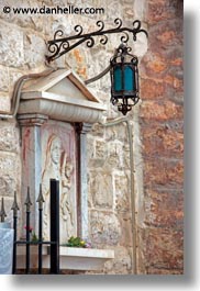 europe, italy, lamp posts, puglia, trani, vertical, windows, photograph