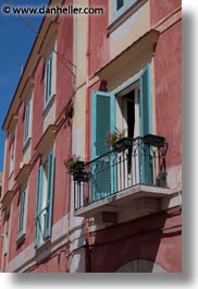 balconies, europe, italy, puglia, trani, vertical, windows, photograph