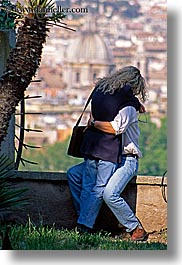 activities, cityscapes, conceptual, couples, europe, italy, kissing, nature, people, plants, romantic, rome, trees, vertical, photograph